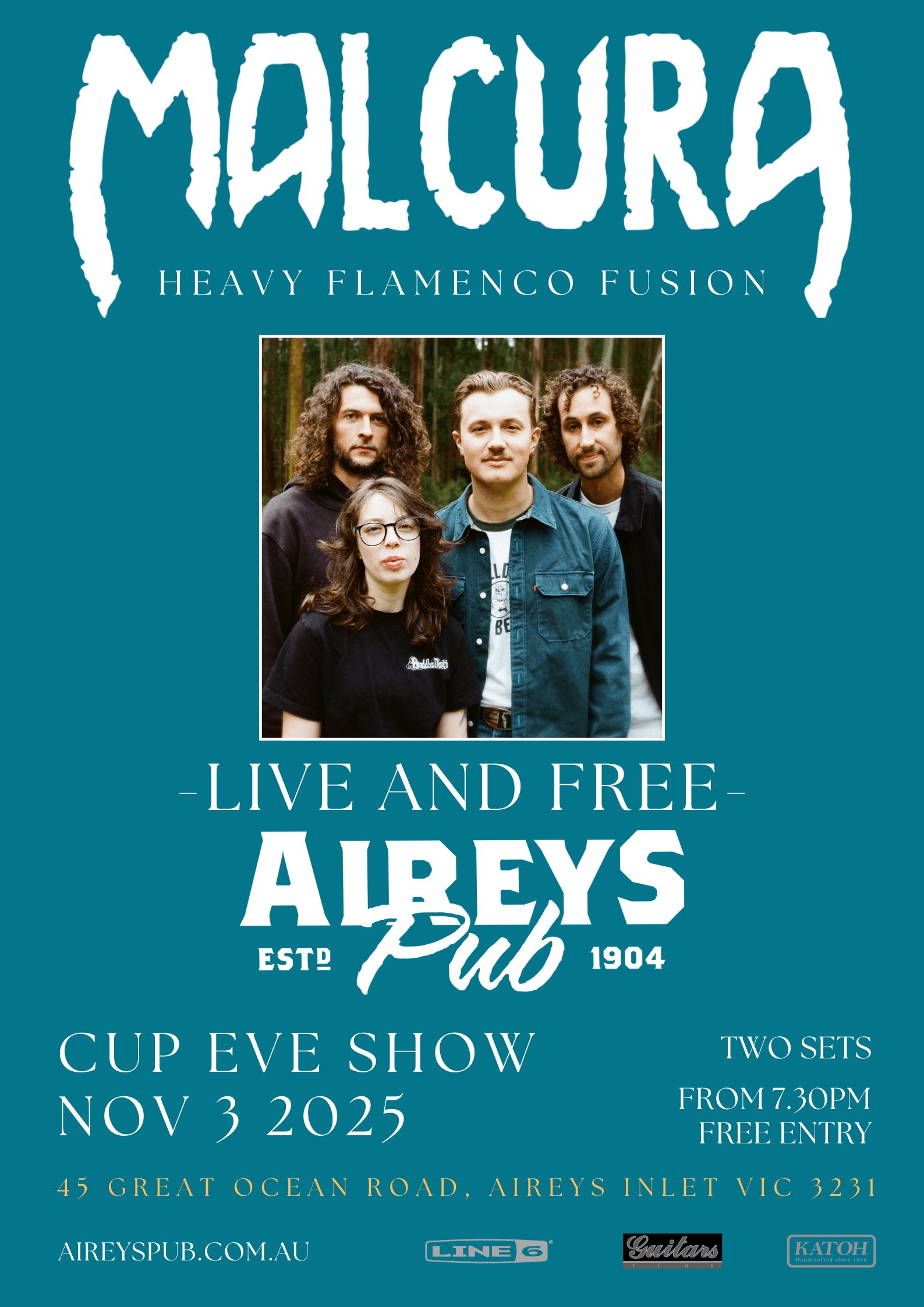 Malcura at Aireys Pub